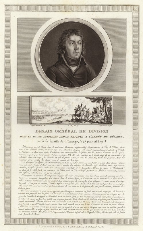 Porträtt av Louis Desaix av Jean Duplessi Bertaux