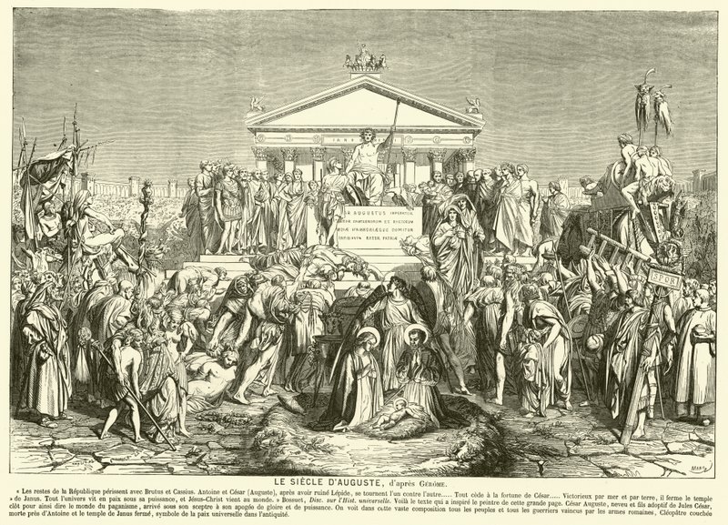 Augustus århundrade (gravyr) av Jean Leon (after) Gerome