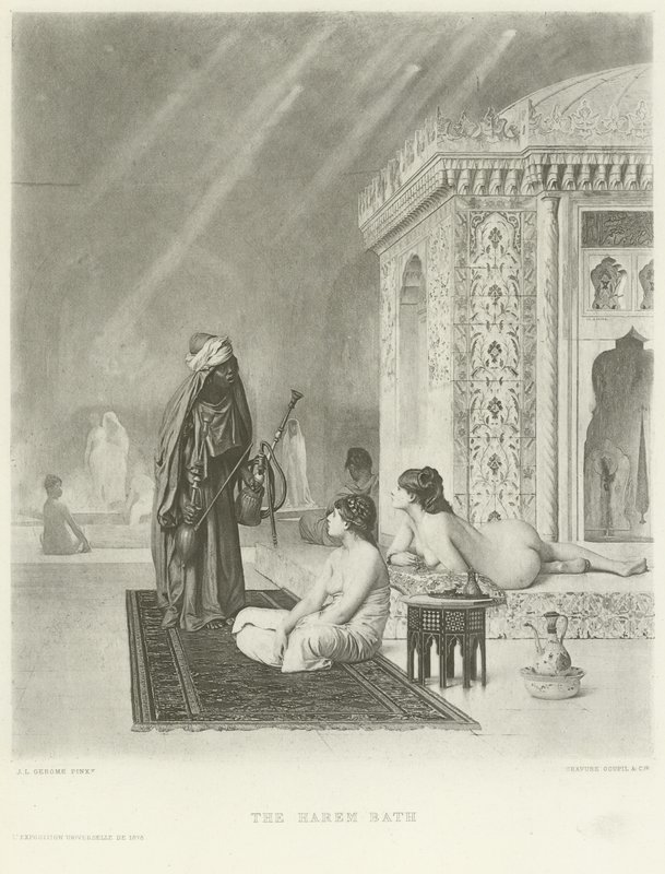 Haremsbadet (gravyr) av Jean Leon Gerome