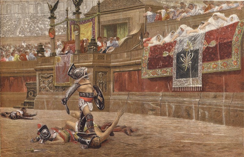 Gladiatorerna av Jean Leon after Gerome