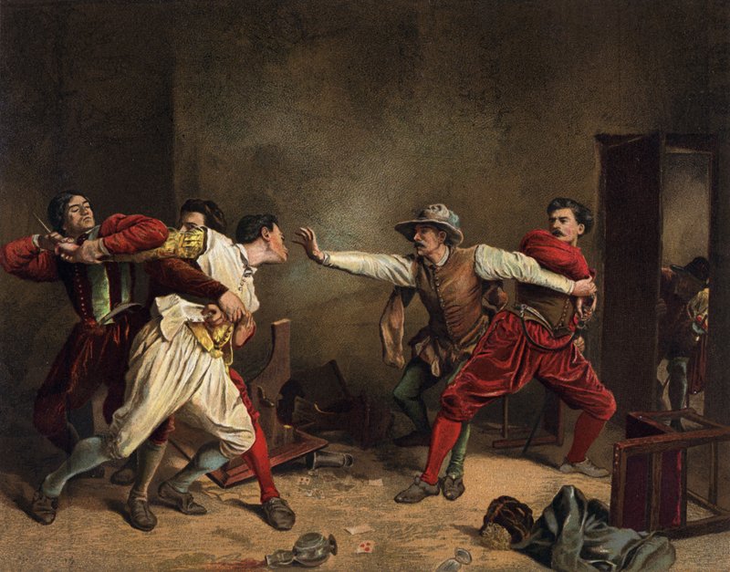 Bråket av Jean Louis Ernest Meissonier