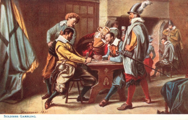 Soldater som spelar av Jean Louis Ernest Meissonier