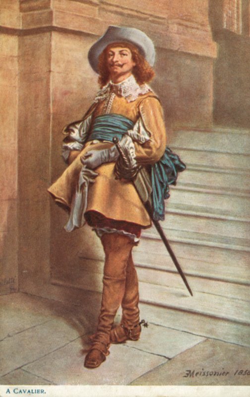 En kavaljer av Jean Louis Ernest after Meissonier