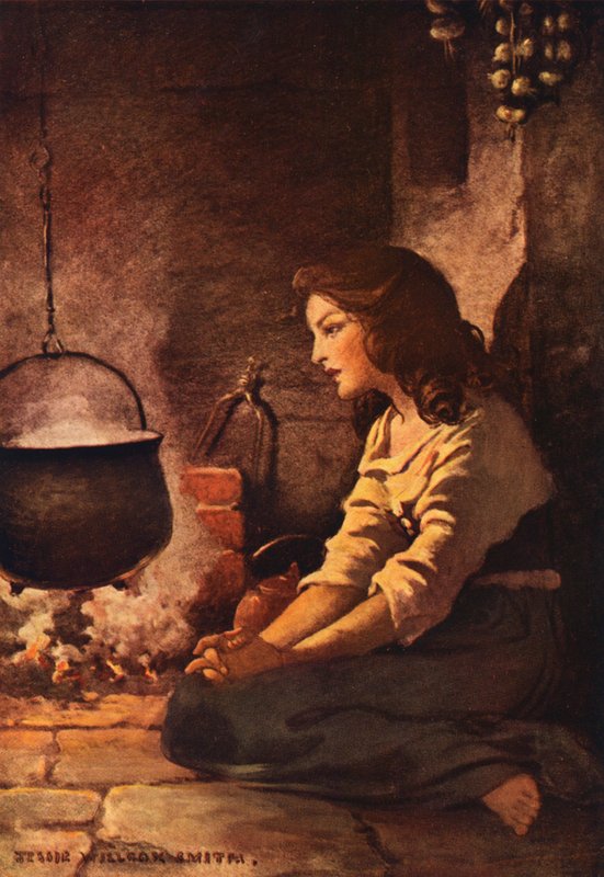 Cinderella (färglitografi) av Jessie Willcox Smith