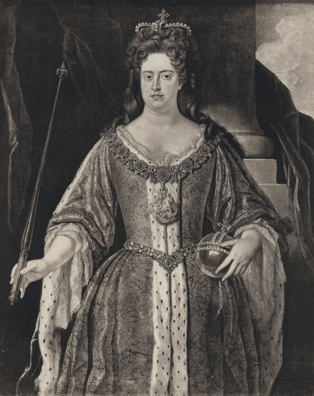 Queen Anne (litho) av Johann (after) Closterman