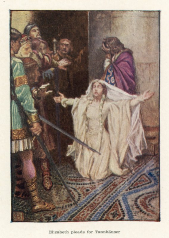 Elizabeth vädjar om Tannhauser av John Byam Liston Shaw