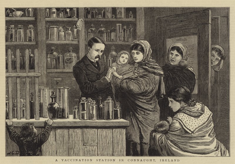 En vaccinationsstation i Connaught, Irland av John Charles Dollman