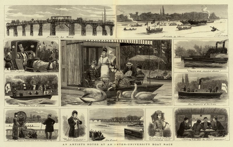 En artists anteckningar vid en interuniversitetsbåtkapplöpning av John Charles Dollman
