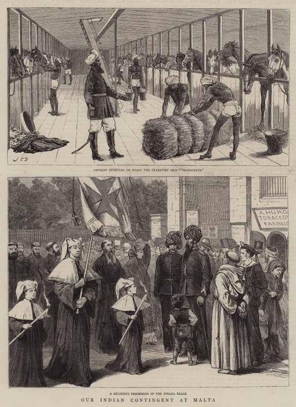 Vår indiska kontingent på Malta av John Charles Dollman