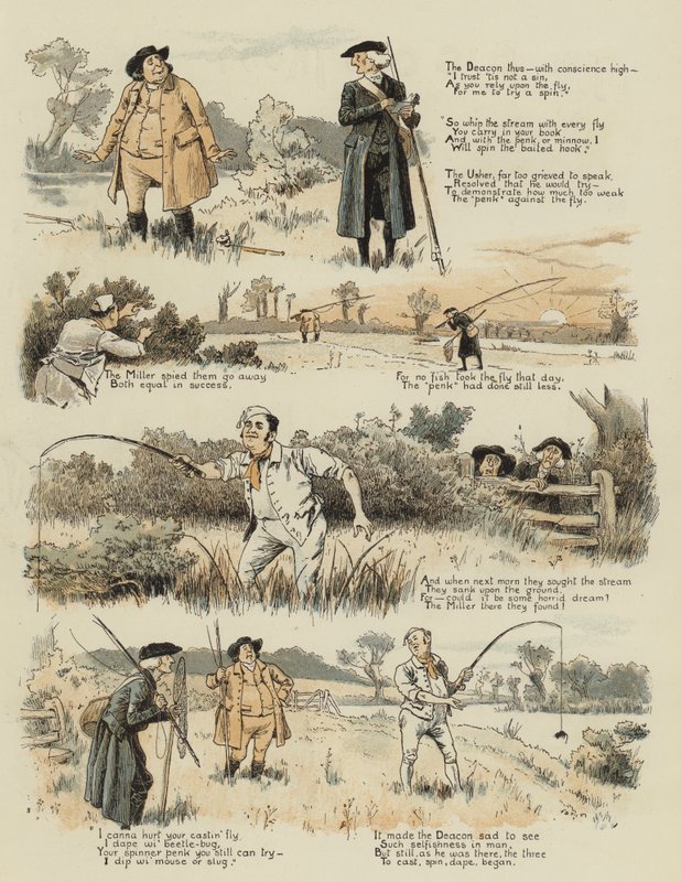 Den stora gamla öringen (chromolitho) av John Charles Dollman