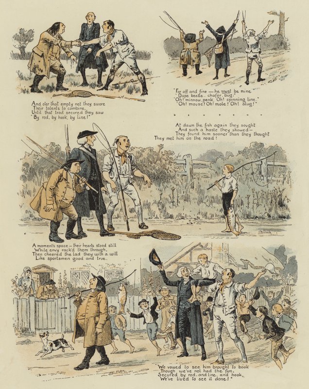 Den stora gamla öringen (chromolitho) av John Charles Dollman