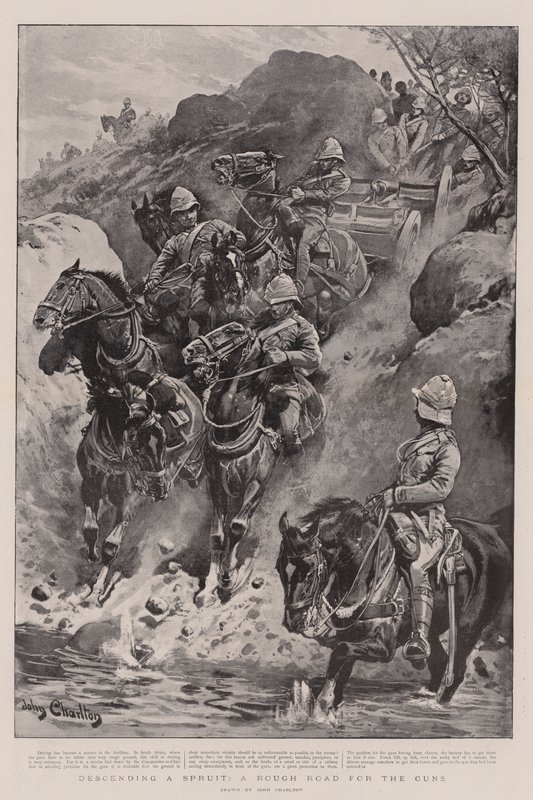 Descending a Spruit, a Rough Road for the Guns av John Charlton