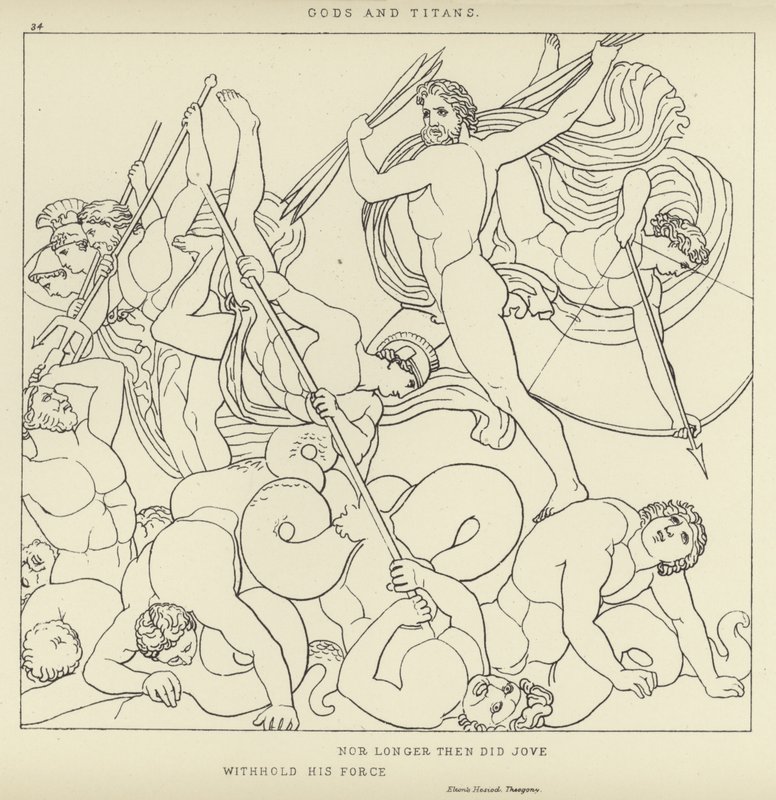 Gudar och titaner av John Flaxman