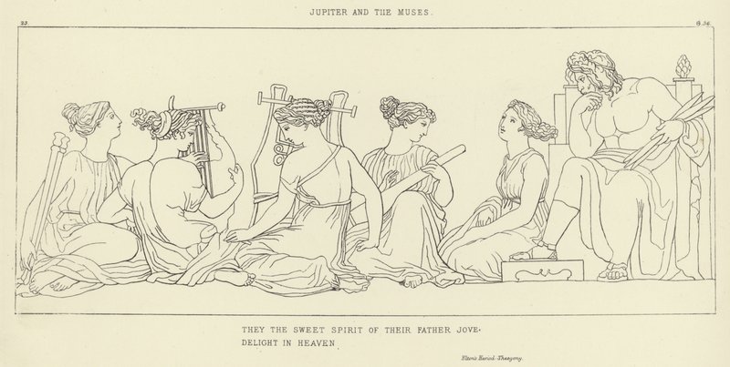 Jupiter och muserna av John Flaxman