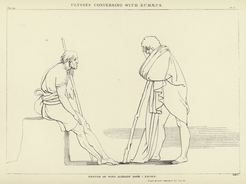 Ulysses samtalar med Eumaeus av John Flaxman