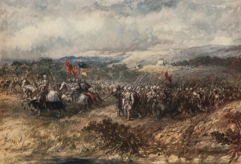 Korsfarare på marsch av John Gilbert