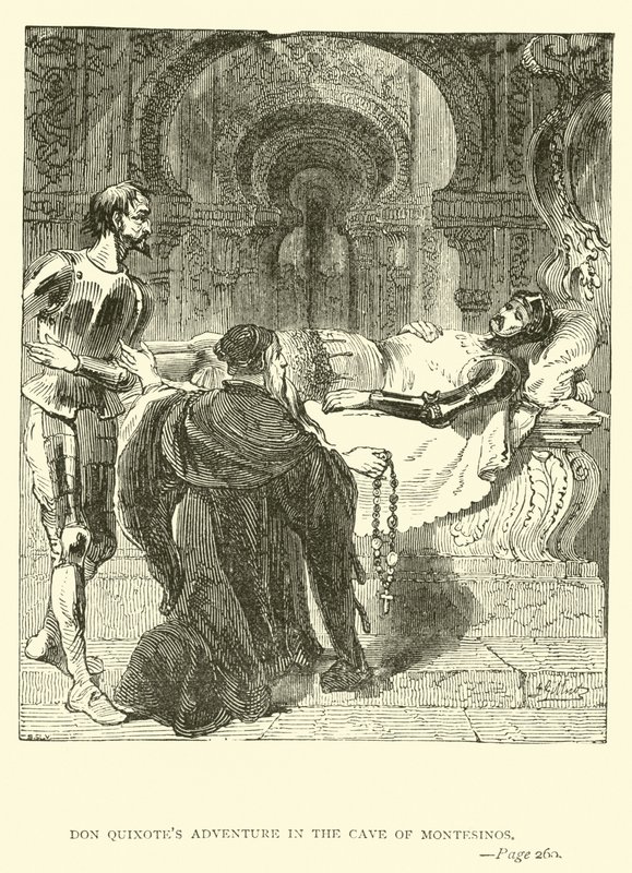Don Quijotes äventyr i Montesinos grotta av John Gilbert