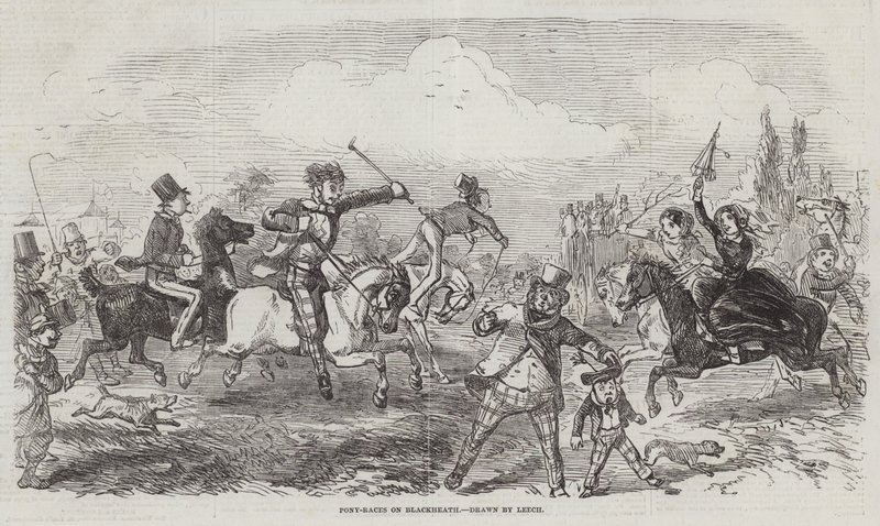 Ponnylopp på Blackheath av John Leech