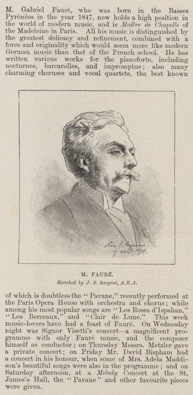 M Faure av John Singer Sargent
