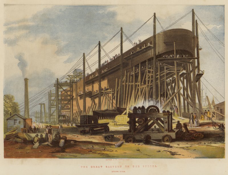 Great Eastern på Stocks, bakre vy av John Wilson Carmichael