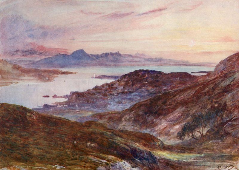 Skye, från Strome Ferry (färglitografi) av John (after) MacWhirter