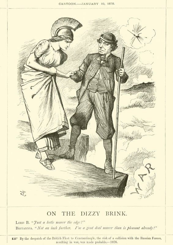 On the Dizzy Brink (gravyr) av John (after) Tenniel