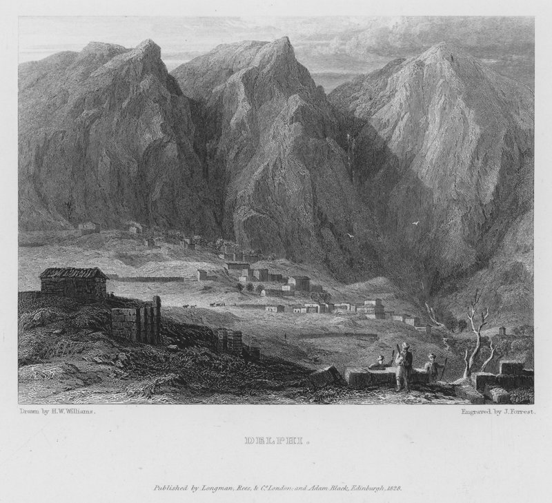 Delphi, Grekland (gravyr) av John B. (after) Forrest