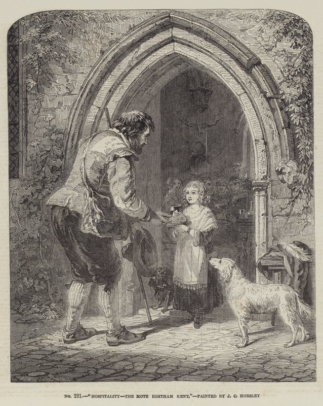 Gästfrihet, The Mote, Ightham, Kent av John Callcott Horsley