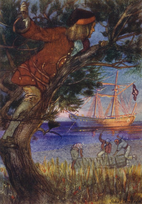 Illustration för Treasure Island av John Cameron