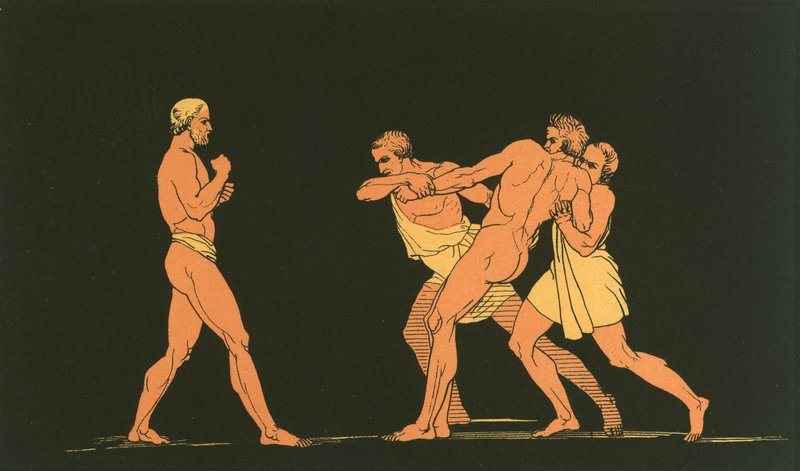 Ulysses förbereder sig för att slåss med virus av John Flaxman