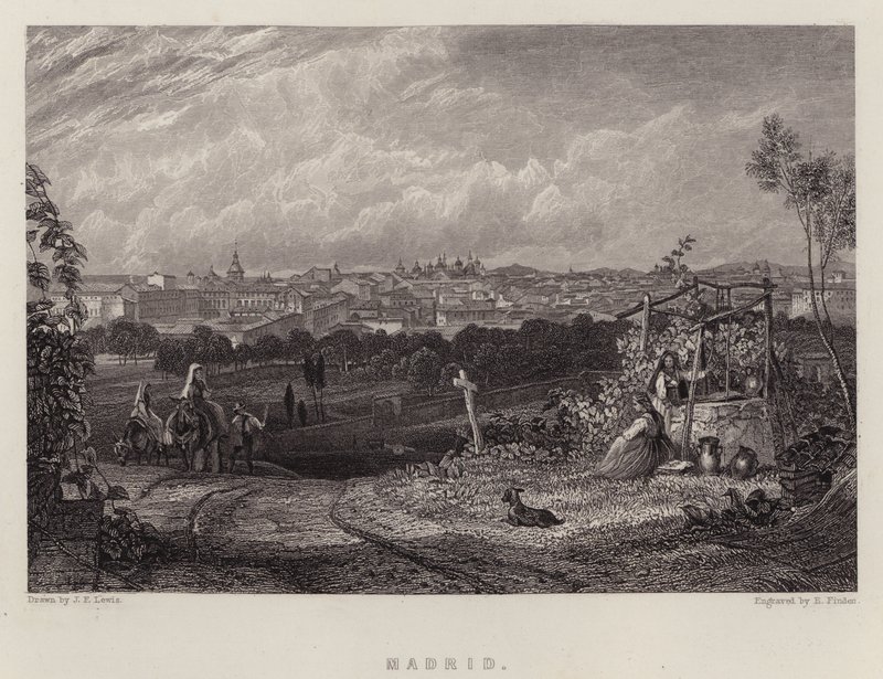 Madrid (färg litho) av John Frederick (after) Lewis