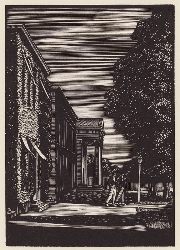 Cambridge: Downing (träsnitt) av John Frederick Greenwood
