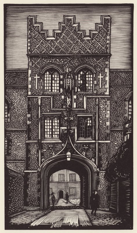 Cambridge: Jesus (träsnitt) av John Frederick Greenwood
