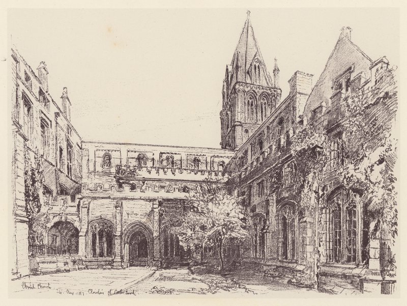 Christ Church Cloisters (litografi) av John Fulleylove