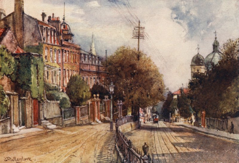 Highgate (lito i färg) av John Fulleylove