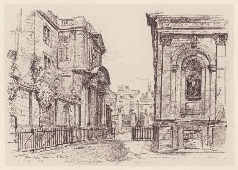 Ashmolean-museet (litografi) av John Fulleylove