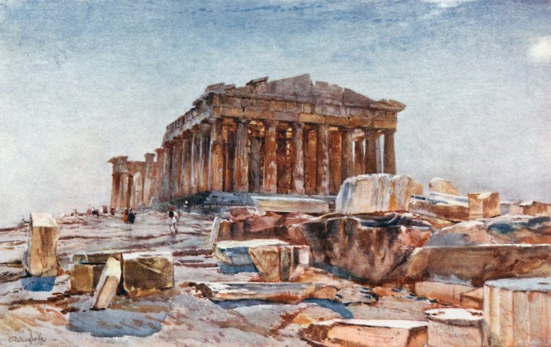 Parthenon från Propylaea av John Fulleylove