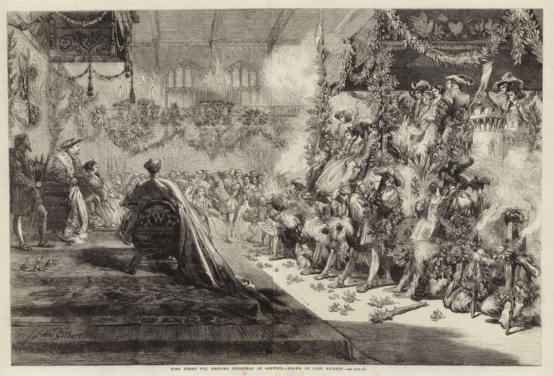 Kung Henrik VIII håller jul i Greenwich av John Gilbert