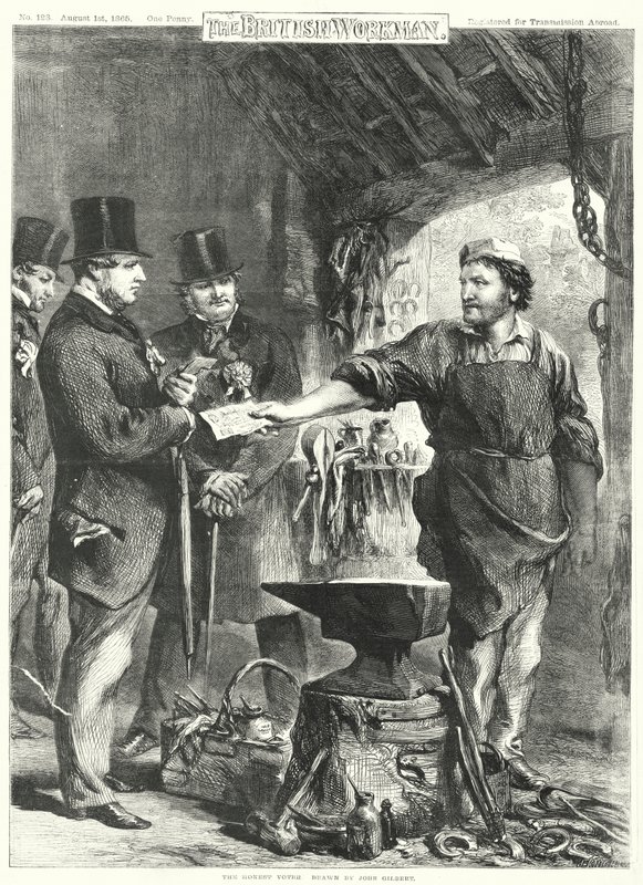 Den ärliga väljaren (gravyr) av John Gilbert