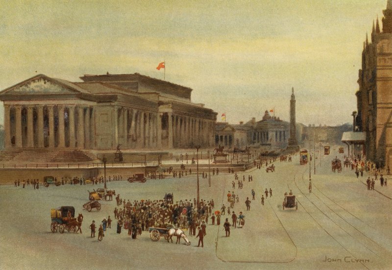 Liverpool: Lime Street (färg litho) av John Glynn