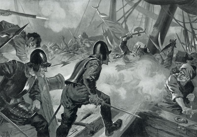 Slaget vid Lepanto av John Harris Valda