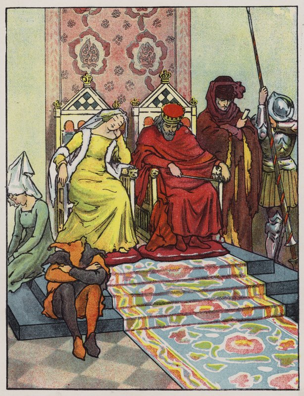 Rätten går och lägger sig (färg litho) av John Hassall