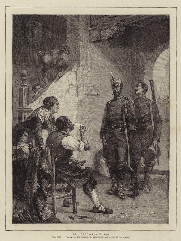 Inkvarterad i Spanien, 1874 av John Haynes Williams