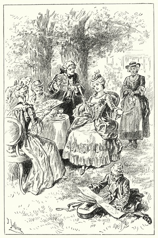 Lady Bettys besök i Bun-House (litho) av John Jellicoe
