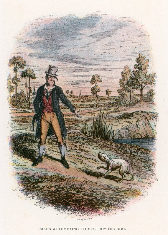 Illustration för Oliver Twist av John Leech