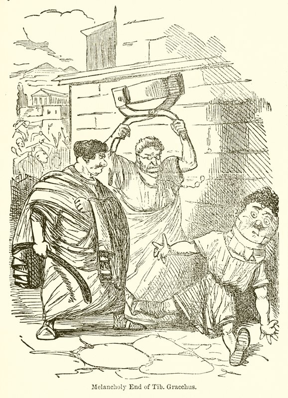 Melankoliskt slut på Tib. Gracchus av John Leech