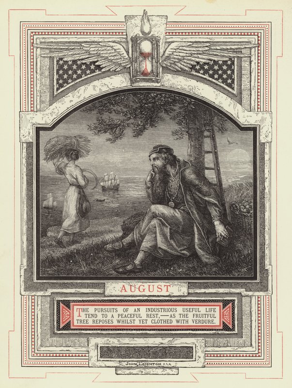 augusti (gravyr) av John Leighton