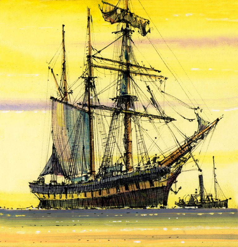 Oidentifierad segelbåt av John S. Smith