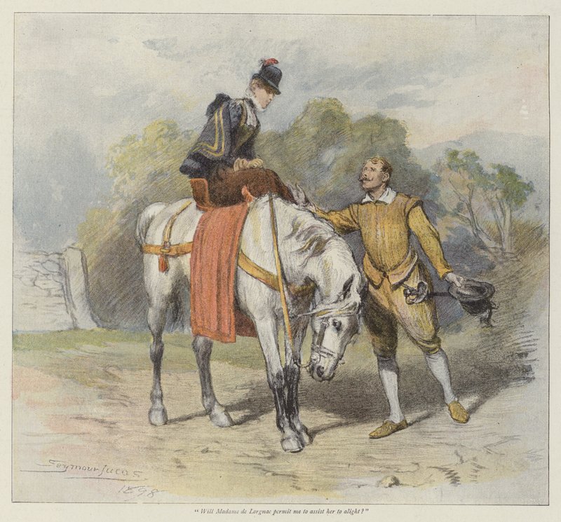 Denises hjärta (chromolitho) av John Seymour Lucas