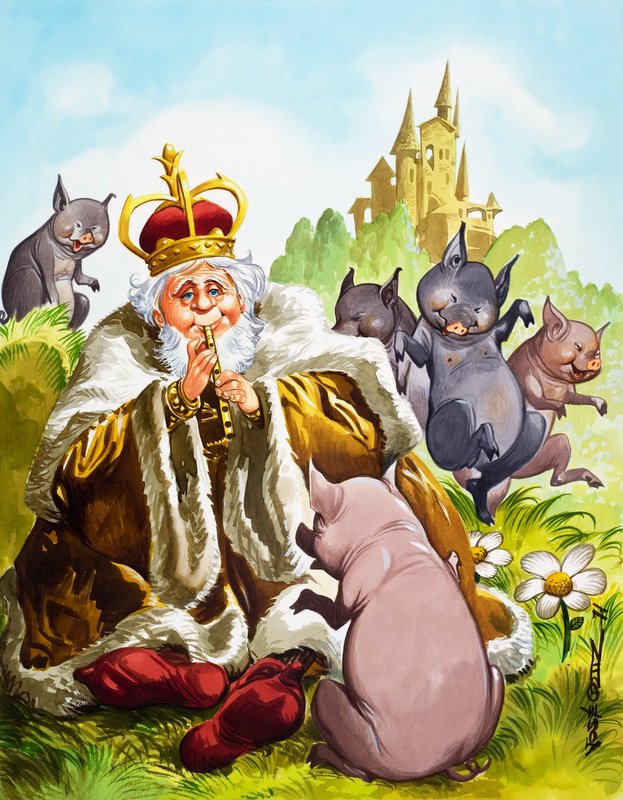 Den magiska visselpipan (gouache på papper) av Jose Ortiz